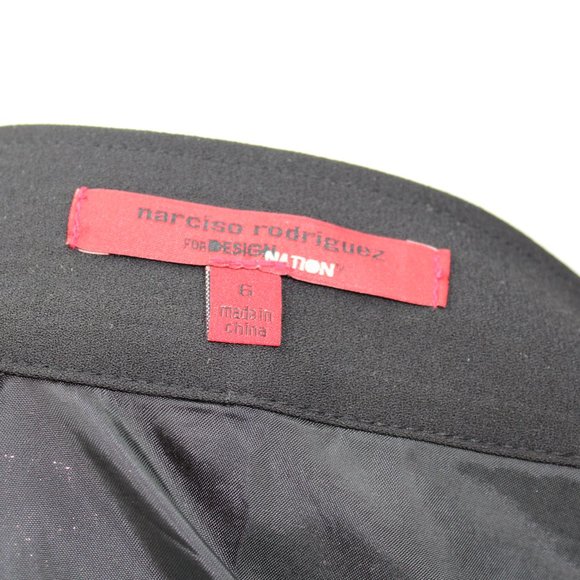 NWT Narciso Rodriguez x Design Nation Women's Skirt 6 Jacquard Gold Metallic - Picture 9 of 9